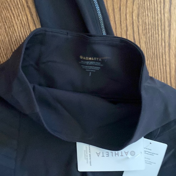 New with tags Athleta Delancey Moto Tight Color: Black SMALL Pocket legging - Picture 8 of 8